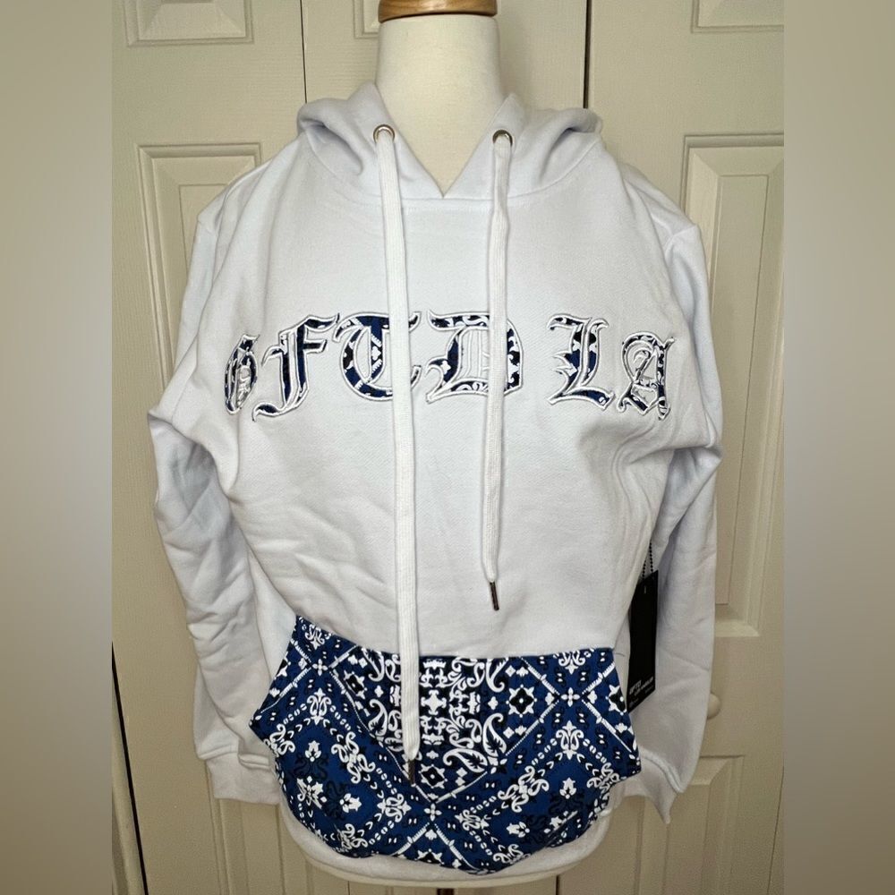 NWT GFTD LA Los Angeles White GH Castro HOODIE Sweatshirt